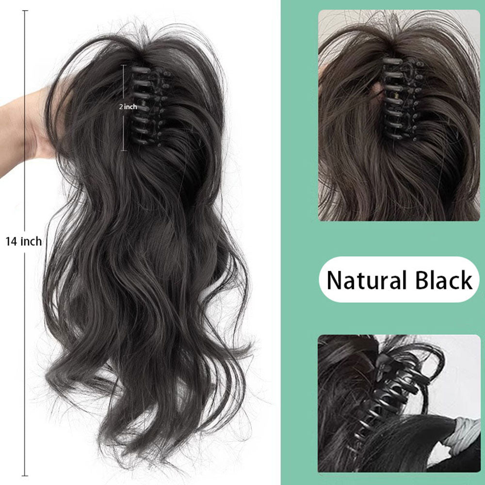 WIG ME UP Scrunchy Haarteil Aus Kunsthaar – Schwarz, Für Voluminösen Pferdeschwanz Oder Dutt