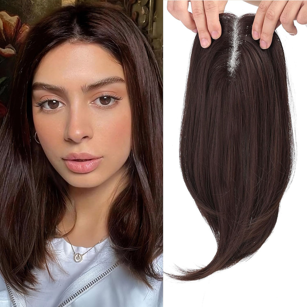 Julia - 100% Human Hair 14/18 Inch Hair Toppers for Women Hair Pieces ...