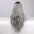26 inch Long Silver Wig for Women Ombre Silver Grey Wigs Middle Part Wavy Cosplay Wig