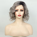 Short Ombre Blonde Curly Wigs for Women