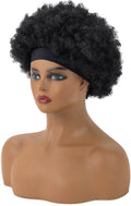 Black Short Curly Headband Wig