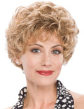Short Blonde Pixie Cut Curly Wigs for White Women Full Fuffy Curly