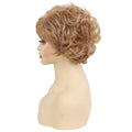 Short Blonde Pixie Cut Curly Wigs for White Women Full Fuffy Curly
