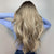 Ombre Grey Blonde Wig for Women Long Curly Wavy Cool Blonde Wigs