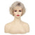 Short Curly Ombre Blonde Wigs For Old Lady