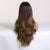 Ombre Blonde Brown Wigs for Women Long Curly Heat Resistant Fiber 24 Inch