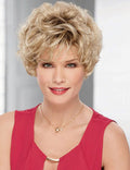 Short Ombre Blonde Pixie Cut Curly Wigs for White Women