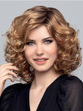 Blonde Highlight Short Curly Wigs for White Women