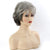 Short Gray Pixie Cut Wigs for White Women Silver Grey Curly Wig