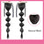 2PC Heat Resistant Artificial Fiber Women's Lace-up Style Lantern Ponytail Wig