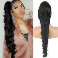 Curly Wavy Drawstring Ponytail for Black Women Curly Hair  Extension Buns Hair Piece 28 Inch
