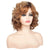Short Curly Wigs for Women Ombre Blonde Bob Wavy Wig