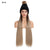 Long Straight Synthetic Wig With Hat Autumn Winter Knitted Hat Wig