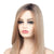 Long Ombre Blonde Wig with Bangs Layered Synthetic Side Part Natural Wigs