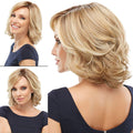 Blonde Shoulder Length Curly with Layered Dark Roots Wigs