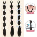 2 PCS Twist Ponytail High Elastic Wig Woman Hair Side Natural Lantern Braid Black Hous tail Hairpiece