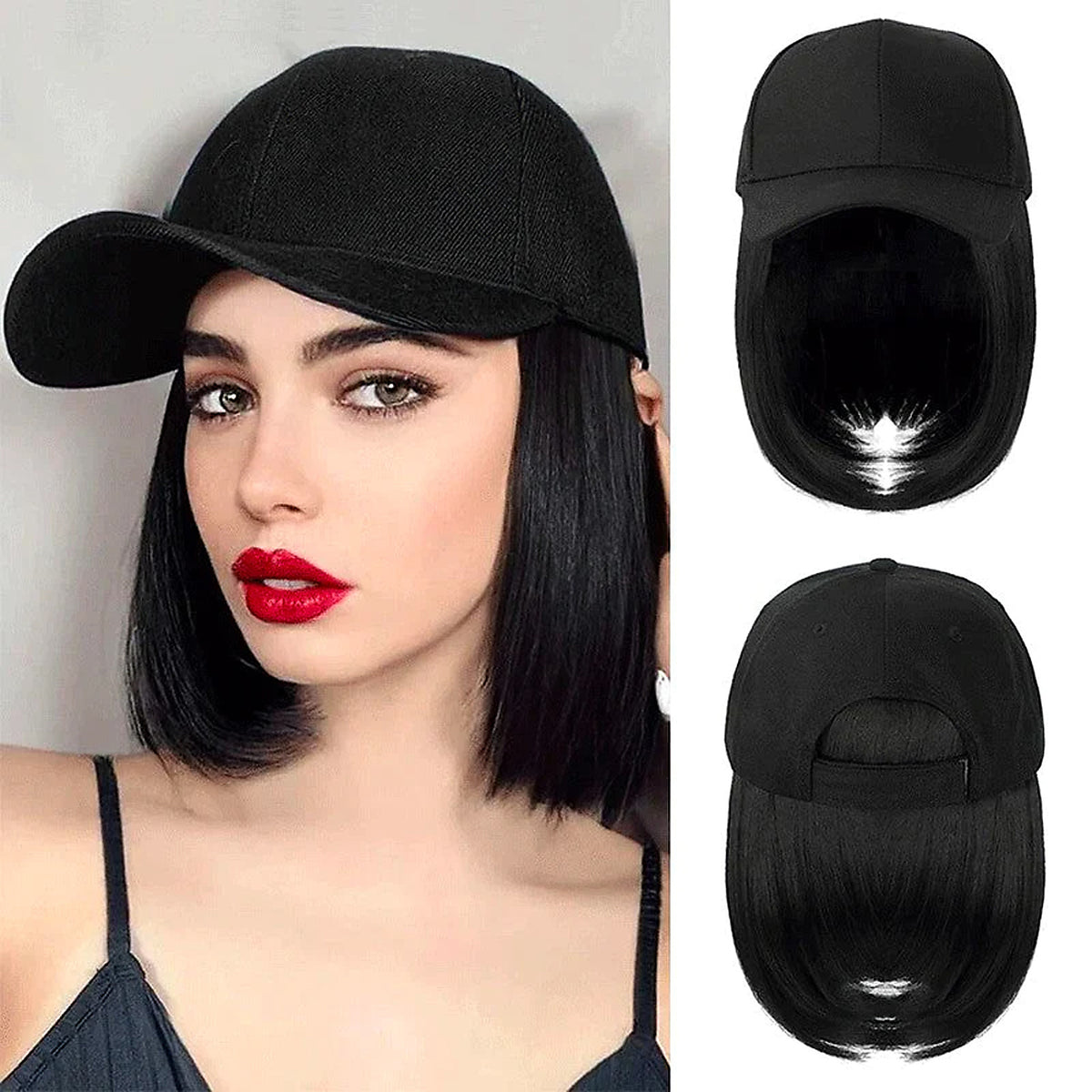 Baseball Cap Wig Hat With Hair Wig Naturally Cap With Wig Hat Wigs Wigyy