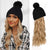 Wigyy  Ins Hot Hat Hair Extension Long Wavy Curly Black Hat Wig