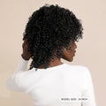 16"Short Curly Afro Wigs for Black Women, Soft & Natural Glueless Synthetic Wig with Bangs