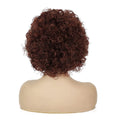 Brown Curly Short Wig for White Women