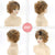Short Blonde Curly Wigs for White Women Ombre Blonde Pixie Cut Wig