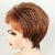 Short Orange Red Mixed Blonde Highlight Pixie Cut Wigs