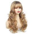 23 Inches Long Blonde Curly Wavy Wig