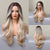 Long Ombre Blonde Wigs Long Wavy Curly Synthetic Wigs