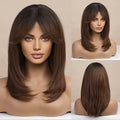 Synthetic Long Wigs  Hair with Bangs for Daily Use