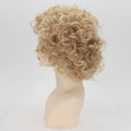 Short Blonde Curly with Bangs Full Bouncy Curly Wigs