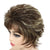 Short Brown Mixed Blonde Highlight Pixie Cut Wigs for White Women