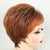 Short Orange Red Mixed Blonde Highlight Pixie Cut Wigs