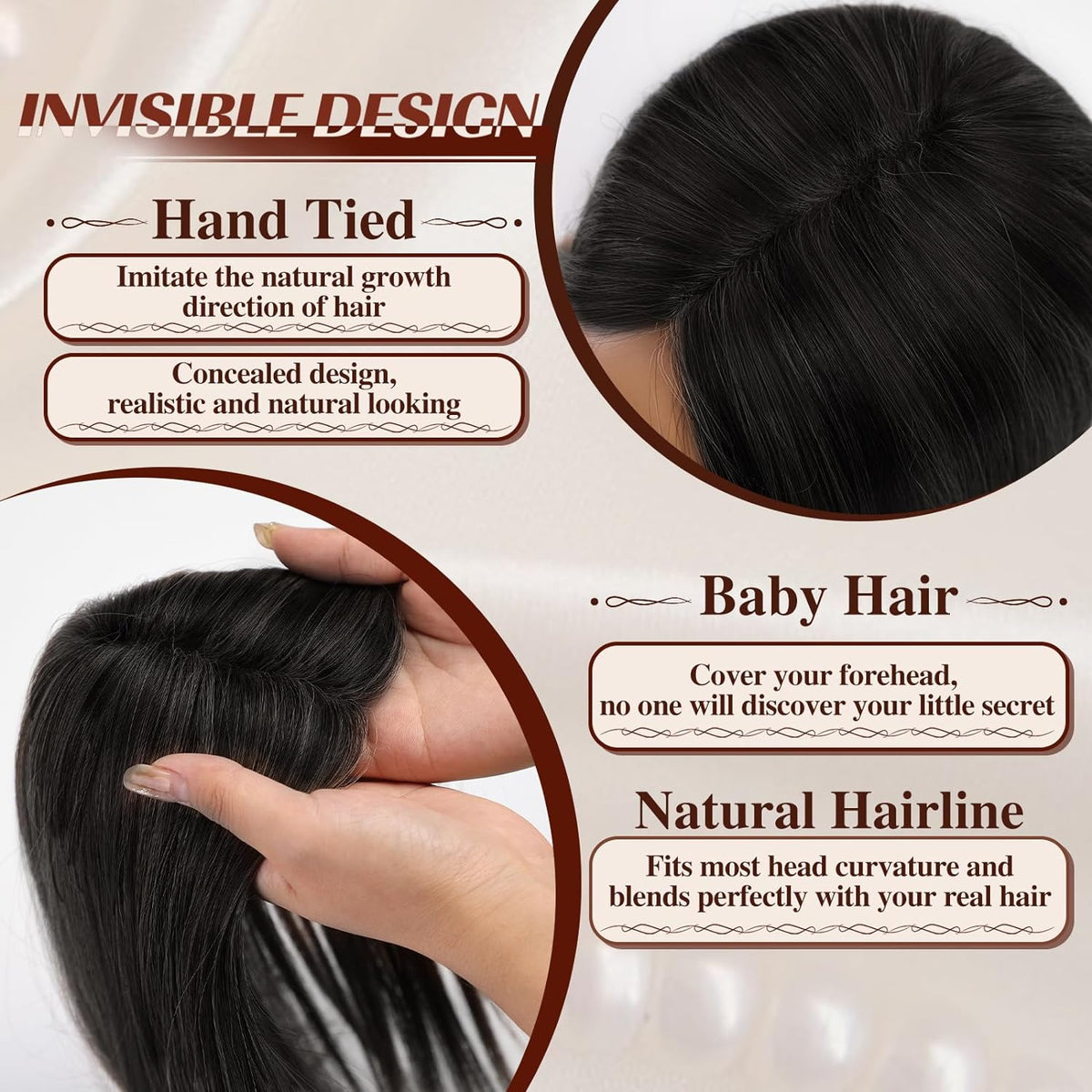 14/18 Inch Hair Toppers for Women Synthetic Hair Toppers Hair Pieces ...