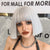 Platinum Shor Wig with Bang Synthetic Hair Bob Straight Wigs for Women