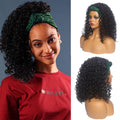 Hot Sexy Kinky Long Curly Wig with Green Headband