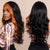 Ins Hot Women's Medium Part Long Curly Hair Big Wave Bangs Pick Dye Wig