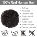 100% Human Hair Curly Bun