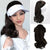 Ponytail Medium Length Curly Hair Open Top White Hat Wig