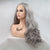 Silver Gray Medium Long Curly Hair Big Waves Before The Lace Wig Suitable For Party Use
