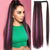 Top Wrap Around Ponytail Extensions Long Black Mix Color Yakki Straight Hair