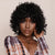 Short Curly Wigs for Black Women Soft Black Big Curly Wig with Bangs