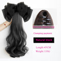 Claw Clip 18 inches Ponytail Hair Extensions long Curly hair Natural bow Tail False Hair