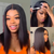 35CM Straight Short Bob Lace Front Human Hair Wigs