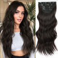 4pcs/set Long Wavy Hair Extensions Clip In Hair Extensions