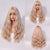 Women's Long Curly Hair Bangs Gradient Color Big Wave Wig For Daily Use