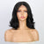T-Lace Front Short Wavy Black  Shoulder Length  Wigs