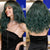 Long Wavy Green Wig With Bangs Natural Chemical Fiber Wig Suitable For Party Use
