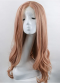 Lala mixed peach pink synthetic lace front wig