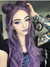 Lila Purple Mixed Color Synthetic Lace Front Wig
