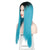 2021 Black to Blue Straight Mini Lace Front Wigs